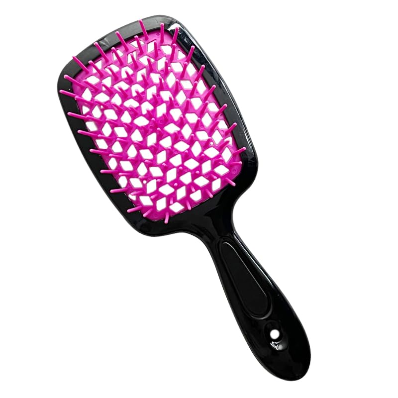 Curl Defining Brush Vented Hair Brush Hairbrush for Wet & Dry Hair For Women and Men Less Pulling Pain-Free Brushing (Blue)