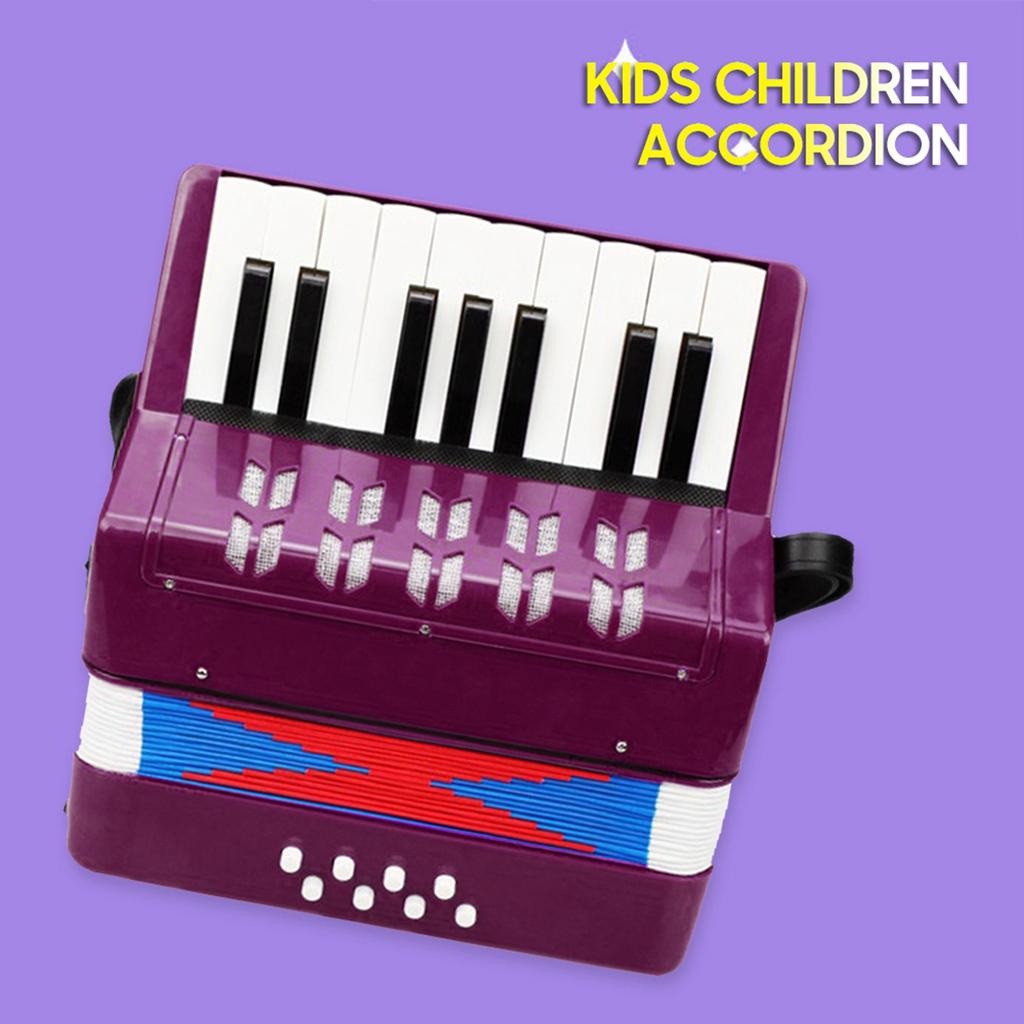 Kids Children Accordion 17 Key 8 Bass Mini Small Accordion Educational Musical Instrument for Beginner Birthday Gift