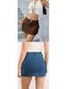 European & American Street Style Low-Waist Slim Fit Solid Color Autumn Skirt for Women