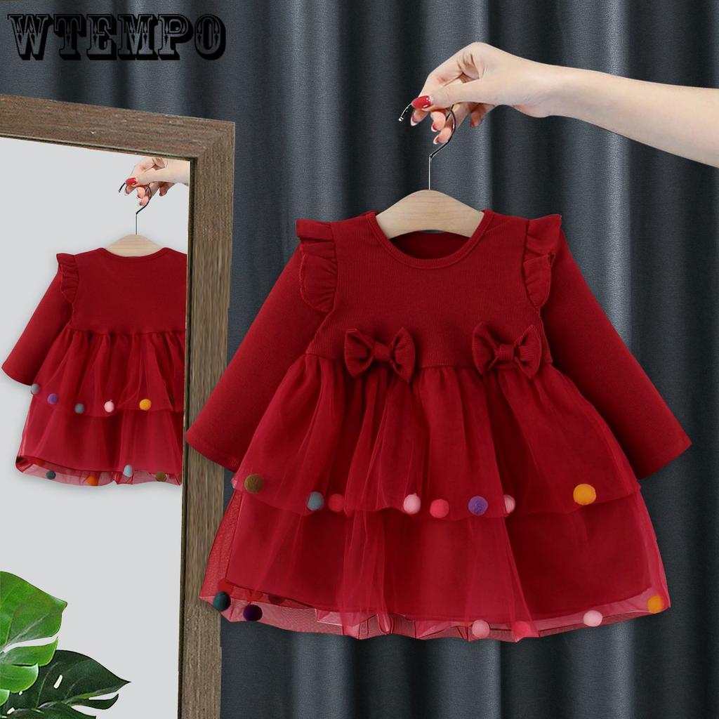 Girls' Dresses Children's Clothing Autumn Children's Long Sleeves Sweet Girls' Dresses Princess Dresses
