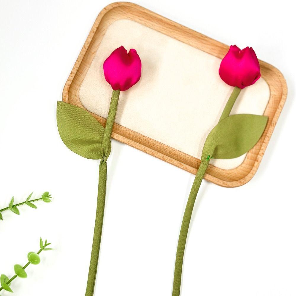 

5PCS Satin 3D Tulip Appliques 3D Clothing Patch Exquisite Clothing Appliques Clothes Decoration 5PCS