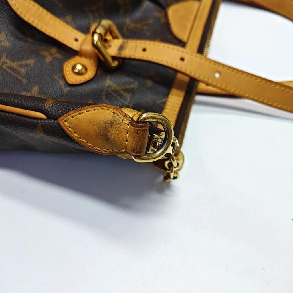 [Pre-Owned] Palermo Large Brown Coated Canvas Monogram Shoulder Bag - Fair #16Q9A4V