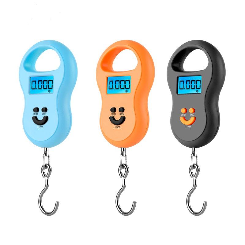 Portable 50Kg 10g Hanging Scale  Digital Scale BackLight Electronic  Fishing Weights Pocket Scale Luggage Scales Black