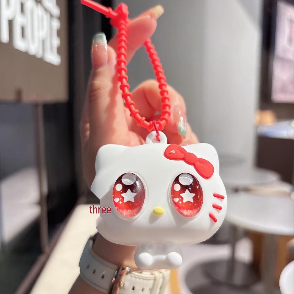 Porte-clés Jouet à presser Cartoon Créatif Grands Yeux - Porte-cartes Anti-stress Amusant & Pendentif Sac Fille Balala