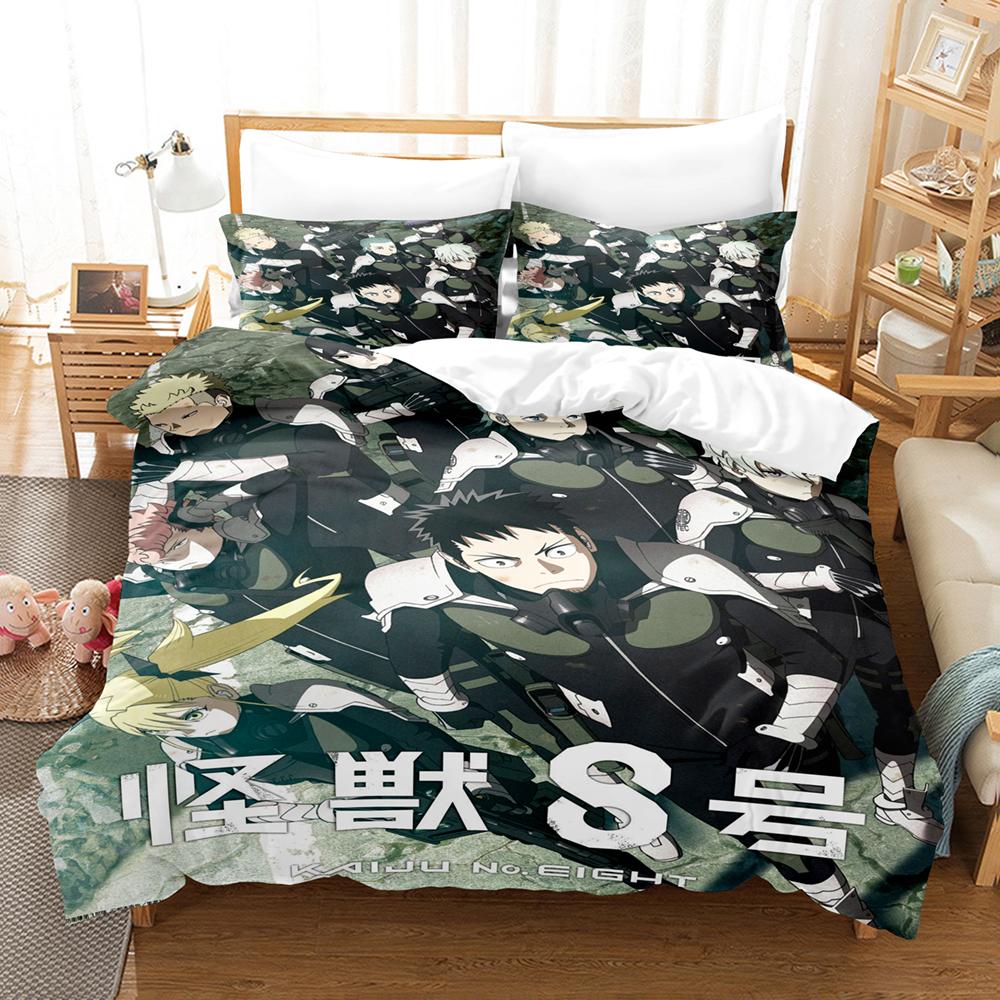 Home textile 3d printed monster pattern bedding set three-piece set single double large quilt cover pillowcase home