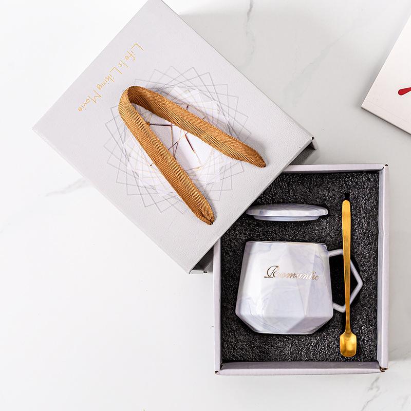 Simple fashion ceramic cup creative mug coffee cup couple cup gifts business souvenir