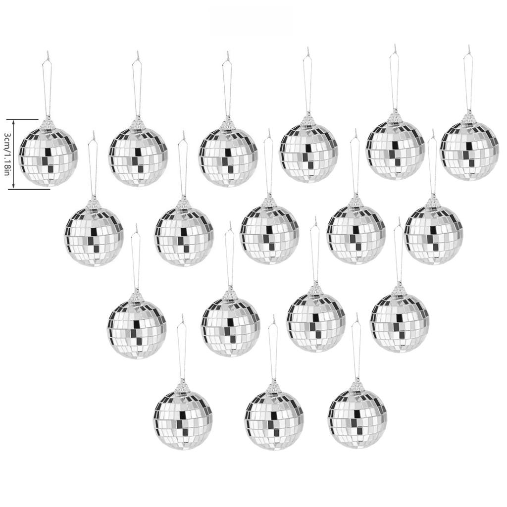 3-24Pcs Mirror Disco Ball Christmas Ball Ornament Set Xmas Tree Hanging Pendant Merry Christmas Decoration for Home New Year Gif