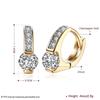 925 Sterling Silver 18K Gold Zircon Earclip Earrings for Women Fashion Jewelry