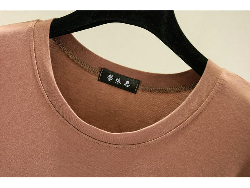 Damski jesienny zestaw piżamowy z bawełny modalnej – bluzka z długim rękawem i spodnie z szerokimi nogawkami