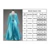 (7-8 Jahre) Gefrorene Elsa Prinzessin Langes Tüllärmelkleid Kinder Mädchen Halloween Karneval Party Cosplay Eisprinzessin Kostüm Verkleidung Performance Kostüm