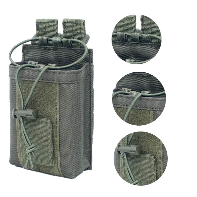 Tactical Radio Holder Molle Radio Pouch Case Heavy Duty Radios Holster Bag for Two Ways Walkie Talkies Baofeng Hunting Equipment
