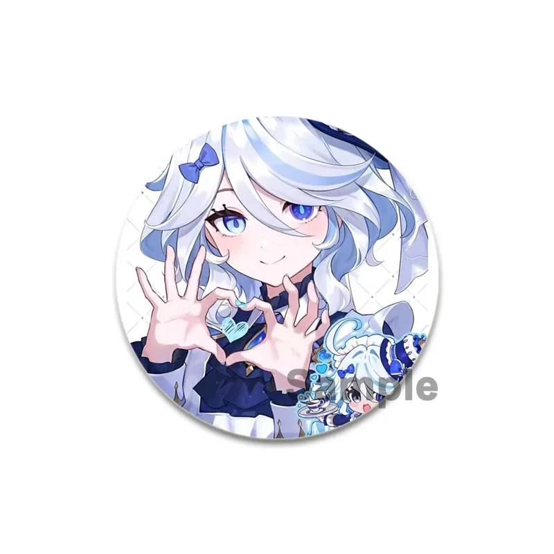 

Значок аниме Genshin Impact размером 32/44/58 мм, симпатичная девушка, брошь Furina для лацкана, ручная работа, для рюкзака, одежды, аксессуаров, ювелирных изделий, подарков 32mm