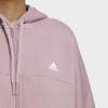 Adidas Striped Logo Patch Hooded Jacket, Women Long Sleeve Casual Sports Magic-Purple Pink Outerwear HM2811