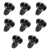 8 Pcs Black License Plate Screws, Rust-Proof Carbon Steel Anti-Theft License Plate Bolts Screws Caps Cover, Premium Slotted Self Tapping Mounting