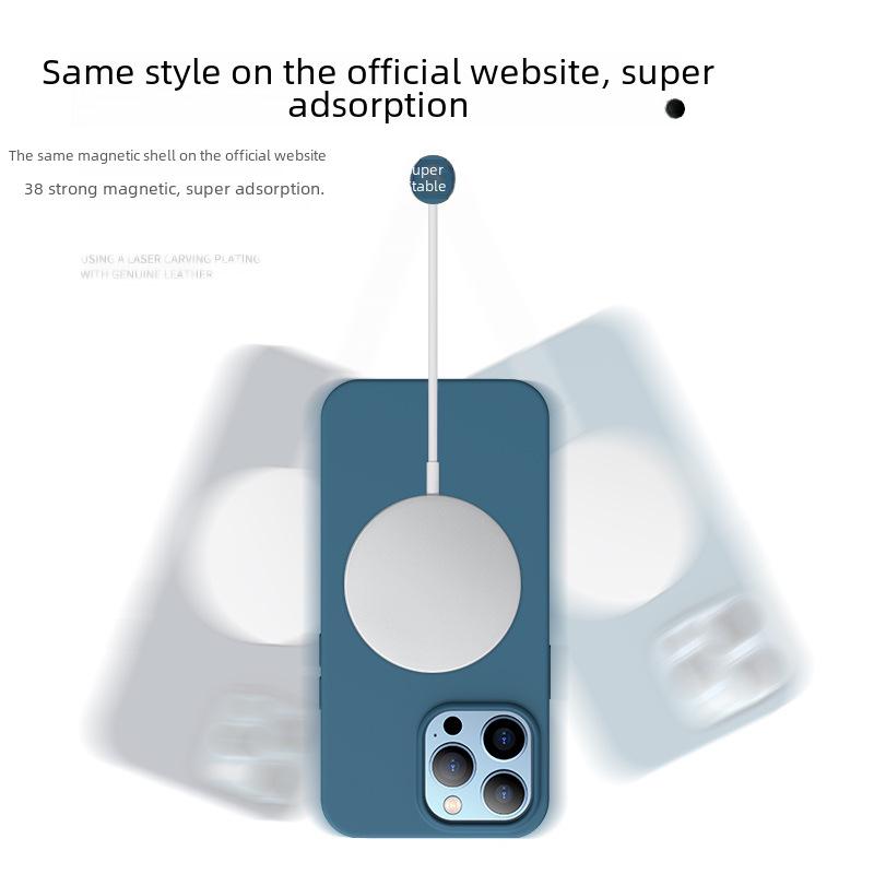 "iPhone 16 Magnetic Case for Apple 13 Pro - Official Magsafe Liquid Silicone Cover with Animation"