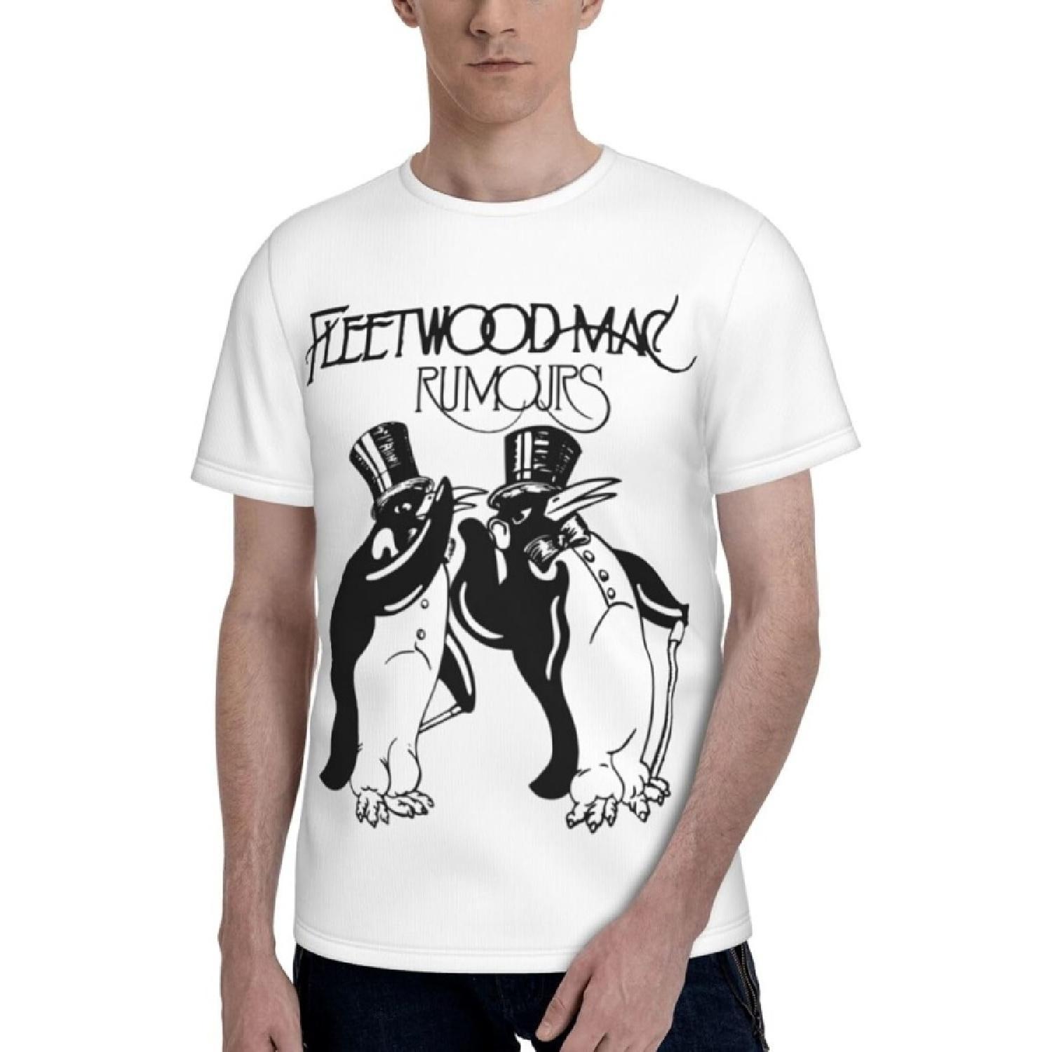 JOISOMI Men s t Shirt Fleetwood Mac Men s Athletic T-Shirts Short Sleeve Quick Dry Breathable Crew Neck S