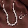 European & American Bride Necklace with Full Diamond Claw Chain - Wedding Dress Accessory Set