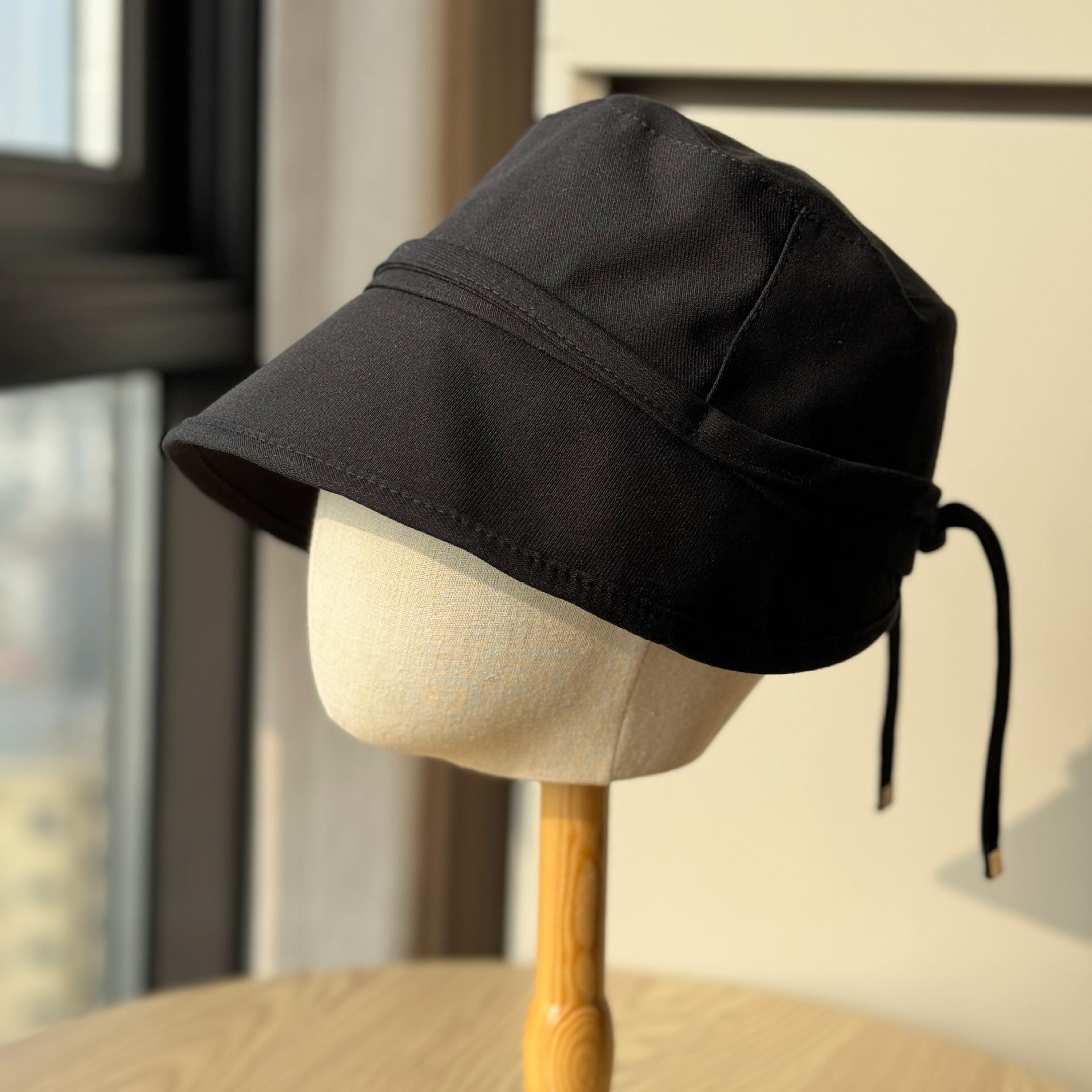 

Korean-style irregular large-brimmed sun hat for travel, casual foldable sun hat, trendy fisherman hat, bucket hat Adult54-60Adjustable чёрный