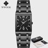 WWOOR Top Brand Luxury Steel Strap Business Quartz Watch Men Casual Waterproof Sports Watch
