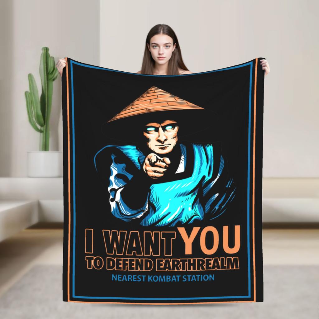 Mortal Kombat X Scorpion VS Sub Zero MKX Liu Kang Game Blankets Fleece Funny Throw Blanket for Home Spring/Autumn