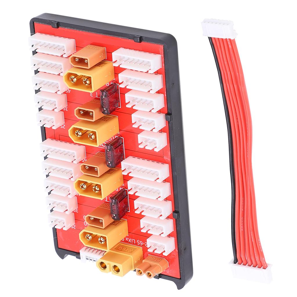 XT60+XT30 2 in 1 Parallel Charging Board Supports 4 Packs 2S6S Lipo Battery for RC Models Spare Part