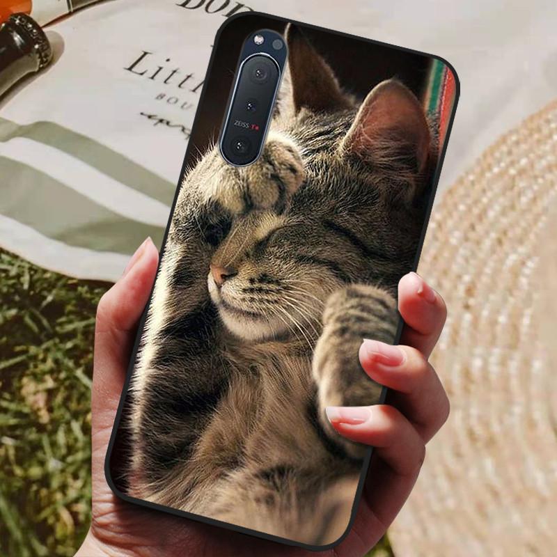 Für Sony Xperia 5 II Hülle Silikon Rückseite Handyhülle für Sony Xperia 5 II Hüllen Xperia1 III L4 Weiche Bumper Coque Cool Fundas