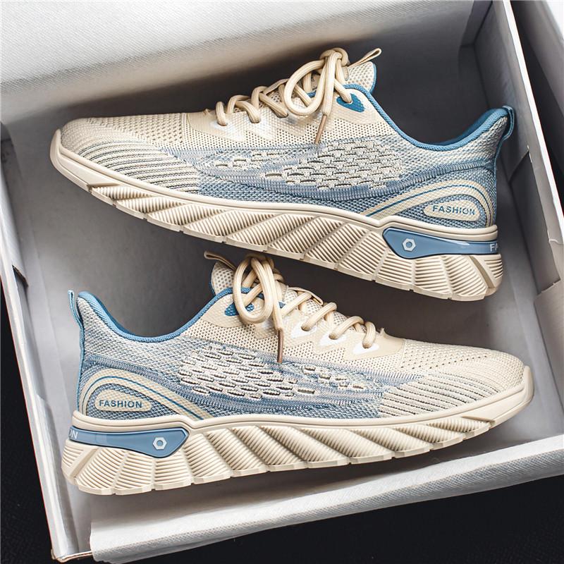 

Vintage-Inspired Chunky Sole Breathable Knit Mesh Flexible Sneakers 2025 Summer Men s Trendy Height-Enhancing Casual Dad Shoes 44 чорний