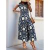 Casual Jumpsuits Retro Floral Print Loose Jumpsuits