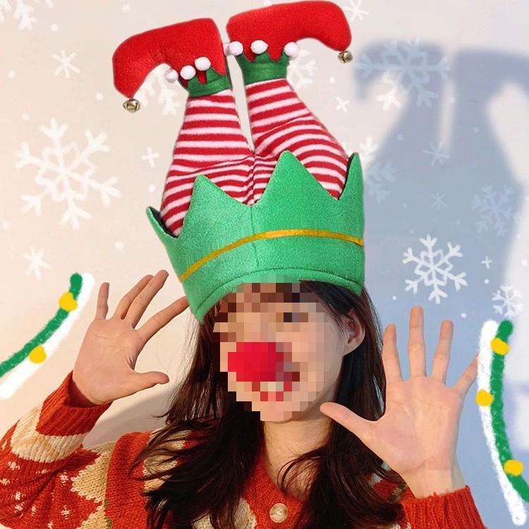 Christmas Tree Hat with Cute Santa Legs - Festive Headwear for Men & Women, Perfect Christmas Gift & Photo Prop