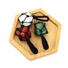 Hand-Woven Crystal Rough Stone Natural Stone Black Mesh Pocket Necklace Mesh Pocket Sweater Chain N702