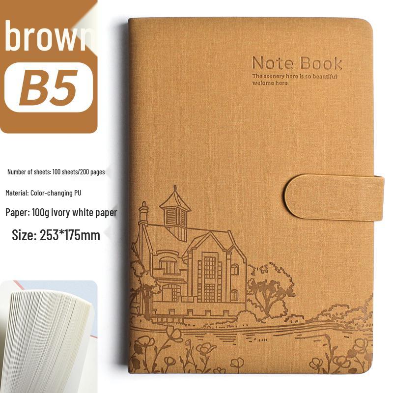 Thickened A5 Literary Style Hardcover Notebook - Cute Girly Heart Planner, Creative Journal Diary B5 Size.
