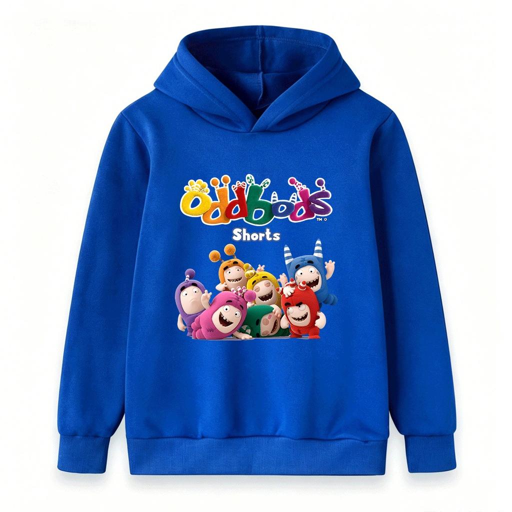 Kids Boys Girls Cartoon Character Print Pullover Hoodie, Casual Long Sleeve Warm Loose Sweatshirt for Toddlers Children Daily Wear Gift