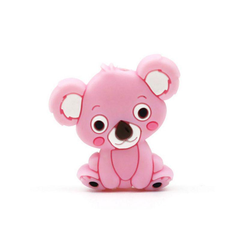 licone Bead Animal Cute Teether Teething Safe Baby Care DIY Jewelry Necklace Toy