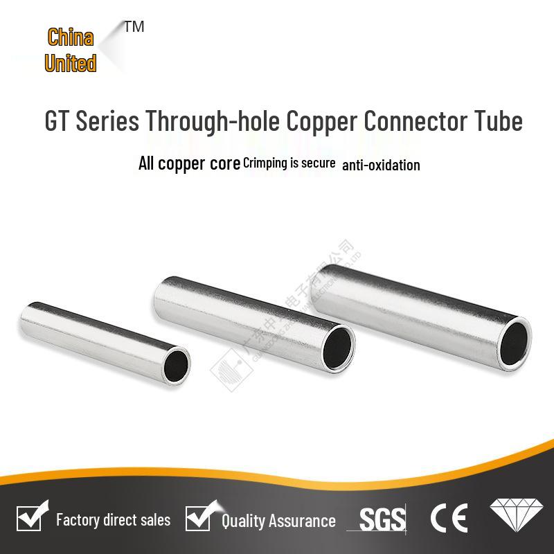 GT Through-Hole Copper Connection Pipe with Purple Copper GT-10/16/25 Crimp Terminal