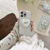 Korean Style Electroplated Heart Magnetic Phone Case for iPhone 17/16 Pro Max/15/14