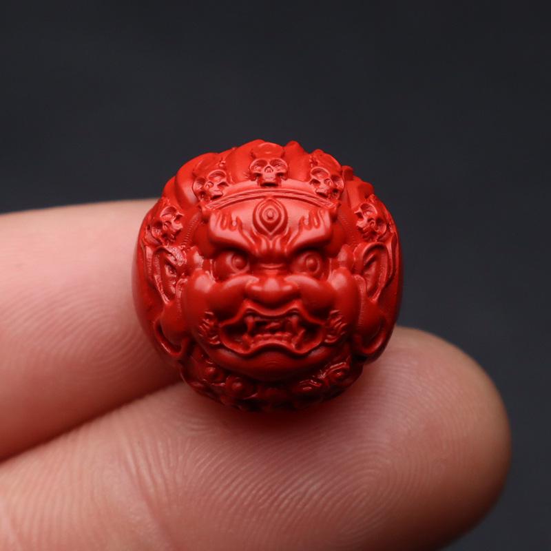 Lingxi Cinnabar Beads: High-Content Red Raw Ore Beads for DIY Bracelets