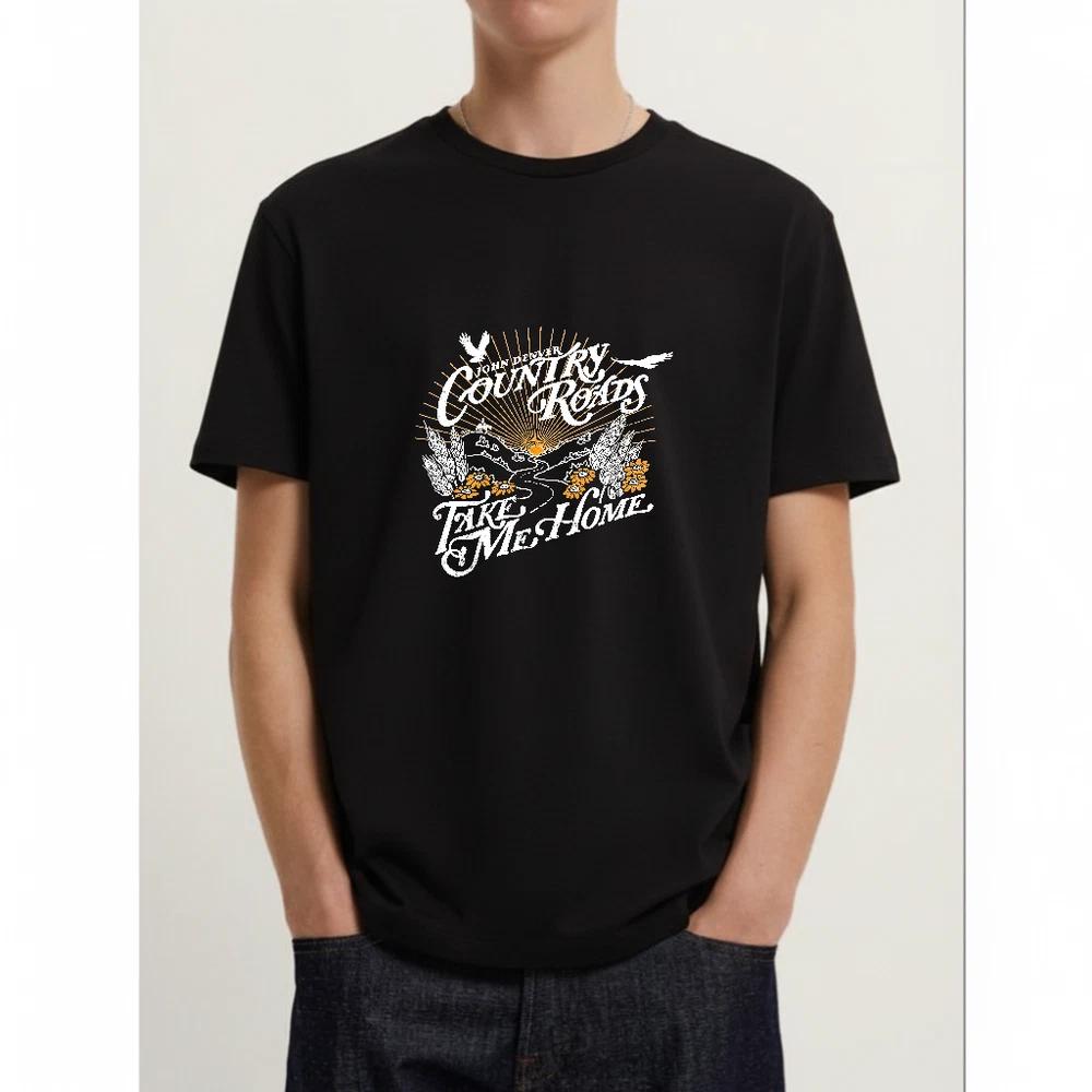 Country roads john denver retro country music tshirt gift S