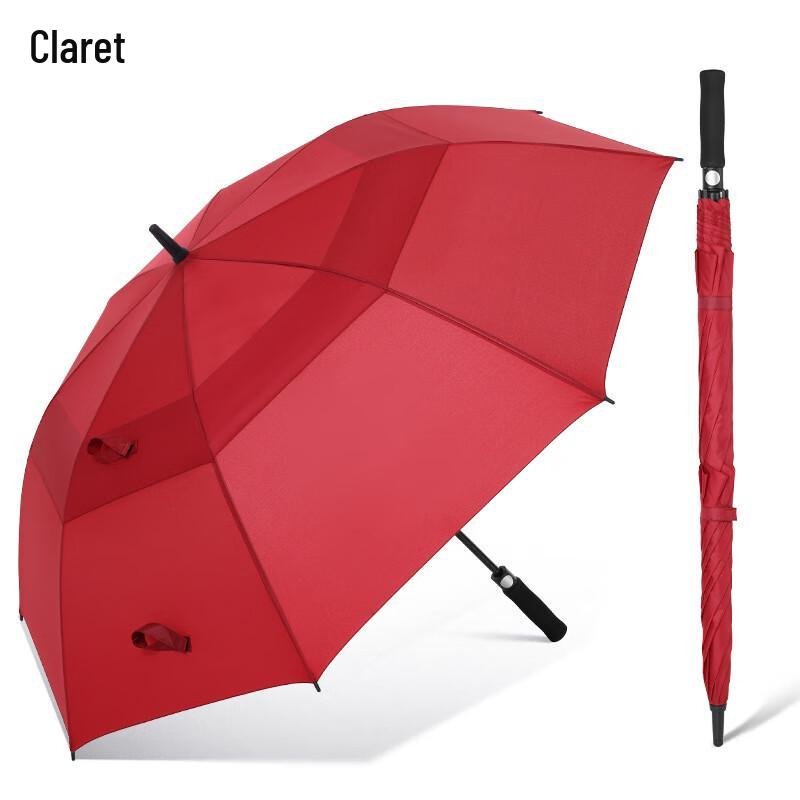 OIMG Halbautomatischer winddichter gerader Regenschirm mit Hülle (2er-Pack)