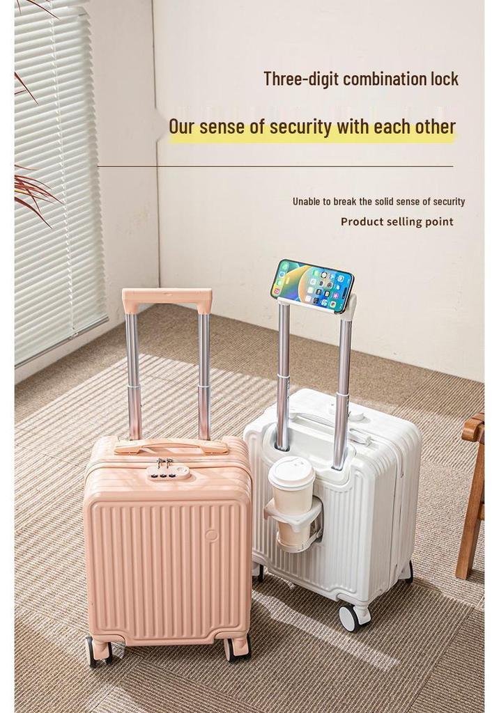 Spring Airlines 14-Zoll Leichter Handgepäckkoffer mit Universalrollen & Zahlenschloss - 20x30x40CM