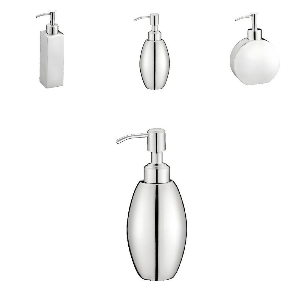 Stainless Steel Soap Dispenser Pump With Hand Press For Bathroom Storage