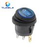 1PCS On Off Waterproof Vehicle Boat Switch Round Switch SPST 3Pin Rocker Switch 6A 10A 250V 125V AC LED