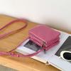 Casual PU Leather Crossbody Bag for Women Girls Phone Bag Small Shoulder Purse