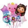 6 Pcs Gabby Doll Birthday Party Balloon for Baby Shower, Gender Reveals
