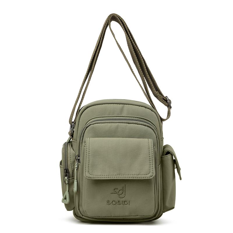 

2026 Fashi Unisex Nyl Waterproof Sling Bags Small Crossbody Shoulder Bag Multi-Pocket Casual Phe Purse Lightweight Travel зелений