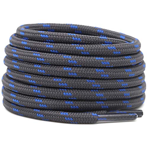 2 Pairs Work Boots Shoe Laces Diameter 4.5mm Heavy Duty Hiking Shoelaces for Men Women Round German Training Shoelace
