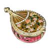 Delicate Chinese Pipa Jewelry Box Ornamental Pipa Enamel Box for Jewelry with Elegant Floral Motifs for Travel Use