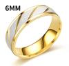 Minimalist Two Tone Diagonal Stripe Brushed Stainless Steel Couple Rings for Men Women Wedding Band Non-fading Finger Jewelry