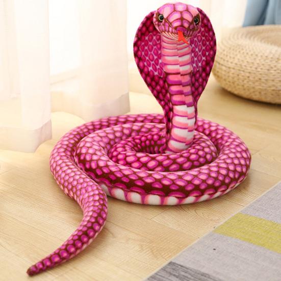 Simulation Snake Plush Toy Realistic Snake Skin Giant Cobra Plushies Funny