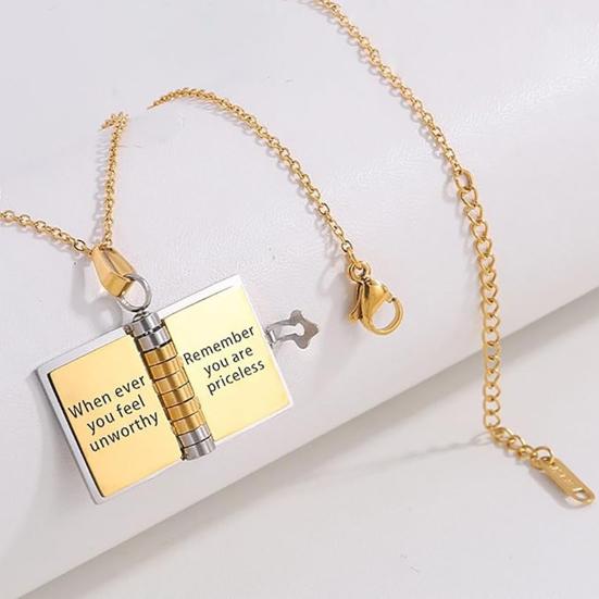 Book Pendant Necklace My Little Star Book Necklace Mini Book