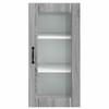 Wall Mounted Glass Cabinet PORTO 2 pcs Grey Sonoma 40 x 31 x 80 cm